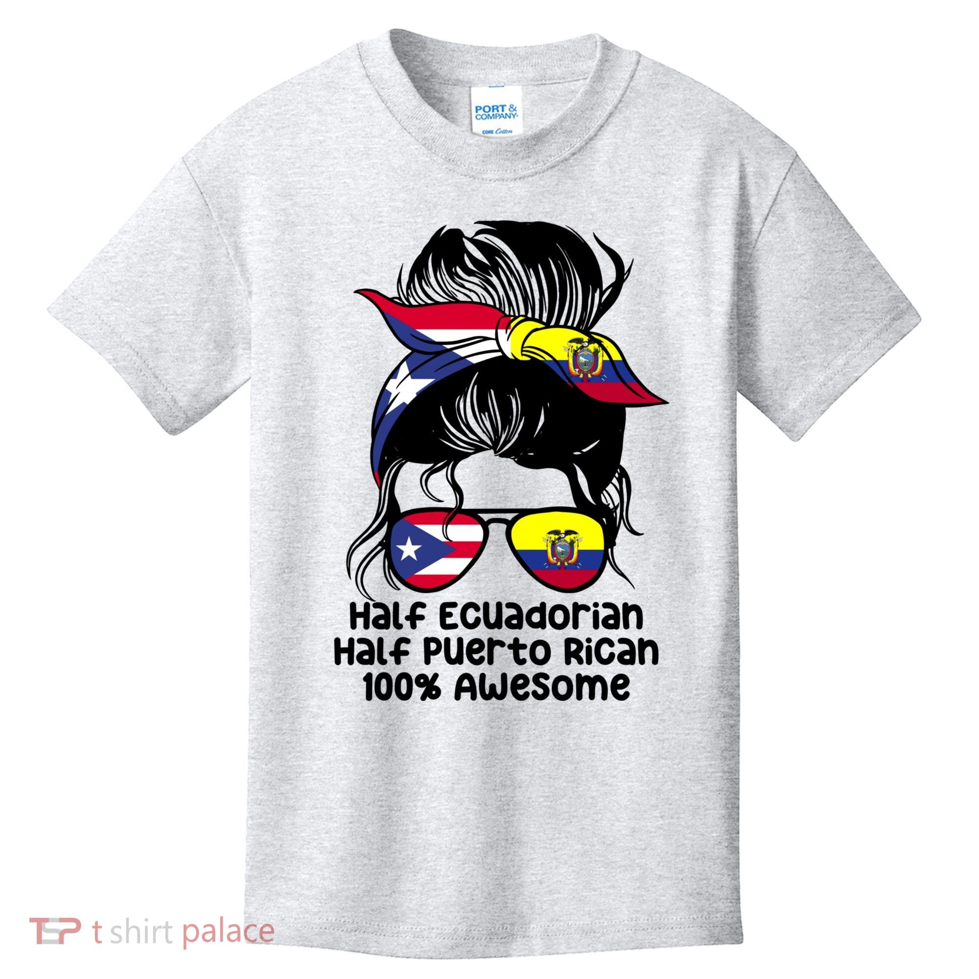 Half Ecuadorian Half Puerto Rican Ecuador Boricua Mix Kids T-Shirt