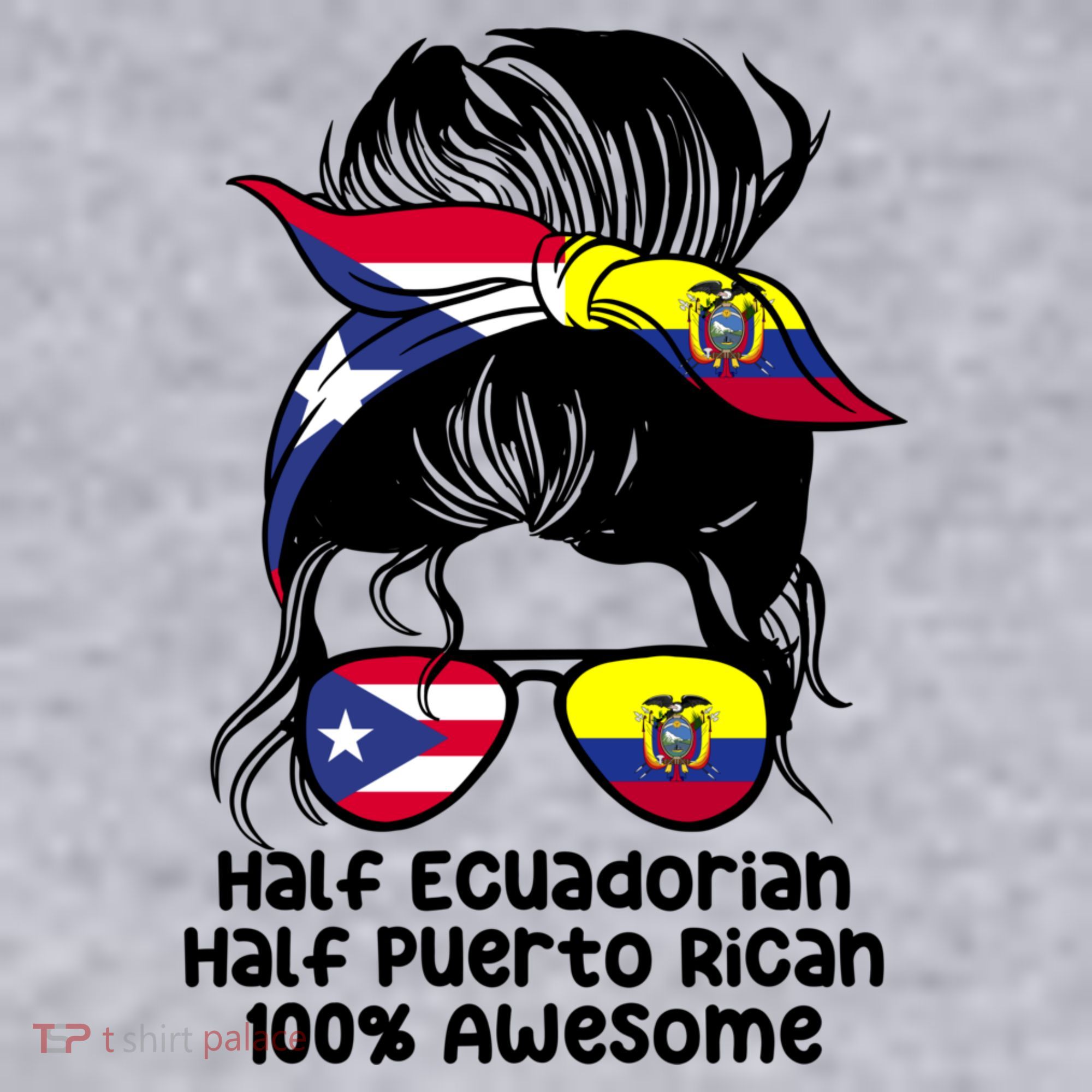 Half Ecuadorian Half Puerto Rican Ecuador Boricua Mix Women's Sweatshirt