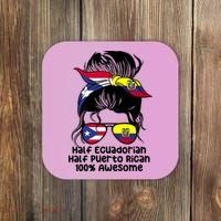 Half Ecuadorian Half Puerto Rican Ecuador Boricua Mix Coaster thumb 0