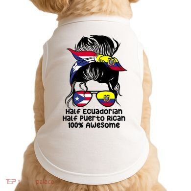 Half Ecuadorian Half Puerto Rican Ecuador Boricua Mix Doggie Tank