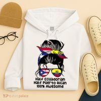 Half Ecuadorian Half Puerto Rican Ecuador Boricua Mix Hoodie thumb 4