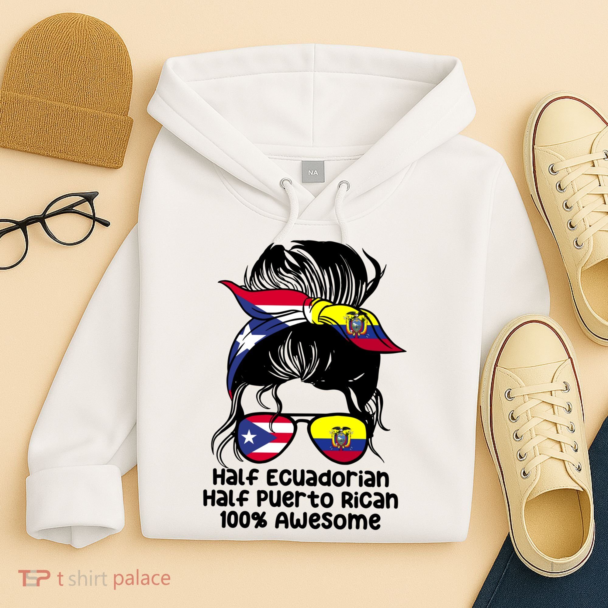 Half Ecuadorian Half Puerto Rican Ecuador Boricua Mix Hoodie