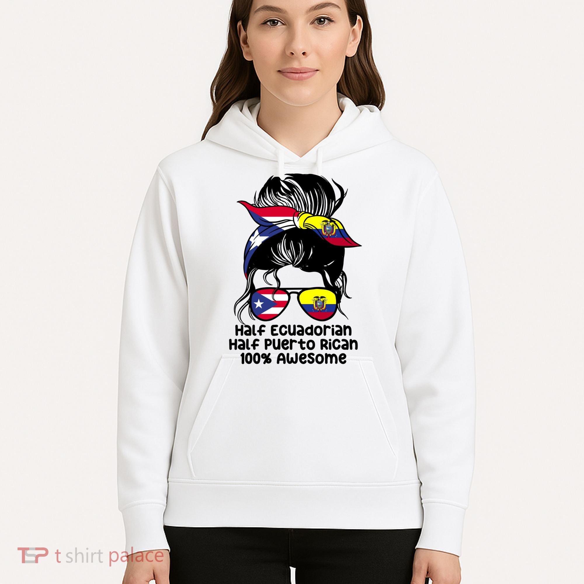 Half Ecuadorian Half Puerto Rican Ecuador Boricua Mix Hoodie