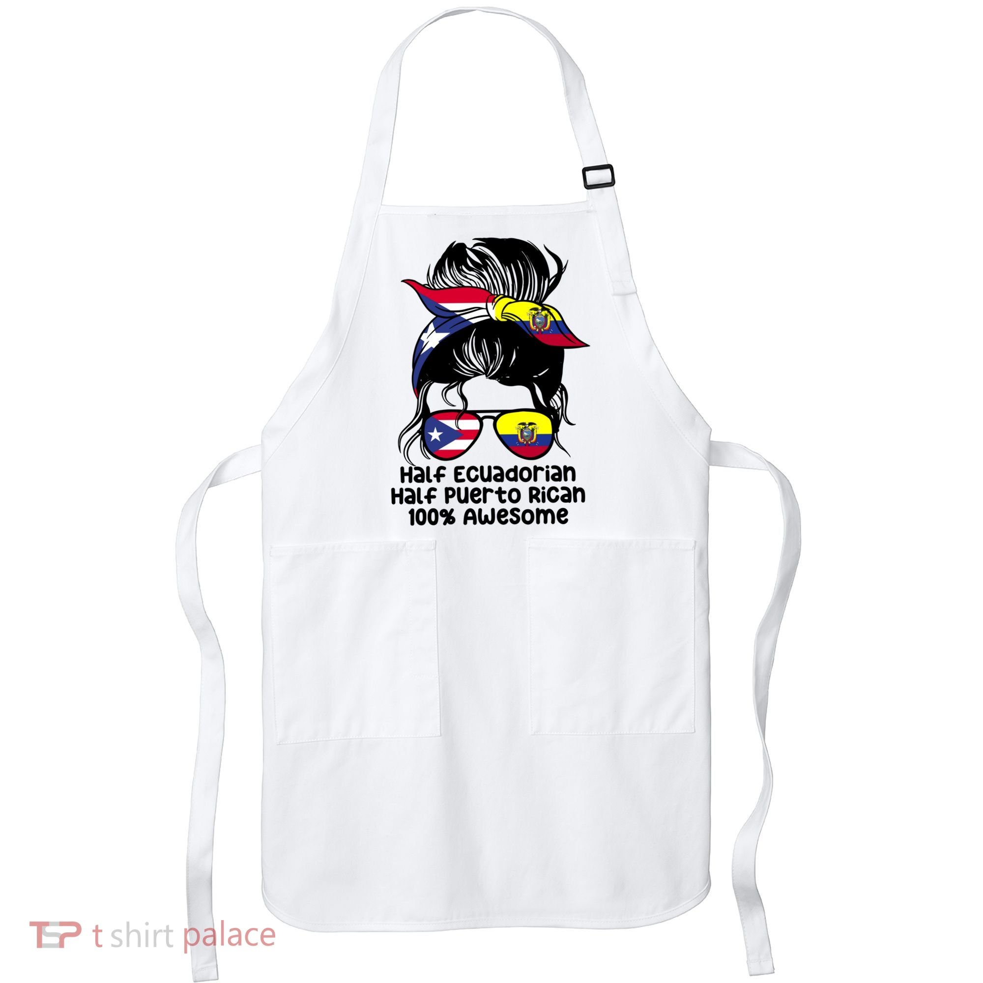Half Ecuadorian Half Puerto Rican Ecuador Boricua Mix Apron