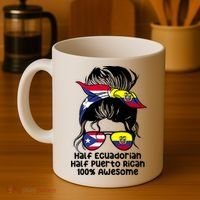 Half Ecuadorian Half Puerto Rican Ecuador Boricua Mix Coffee Mug thumb 4