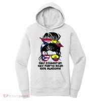 Half Ecuadorian Half Puerto Rican Ecuador Boricua Mix Women's Hoodie thumb 0