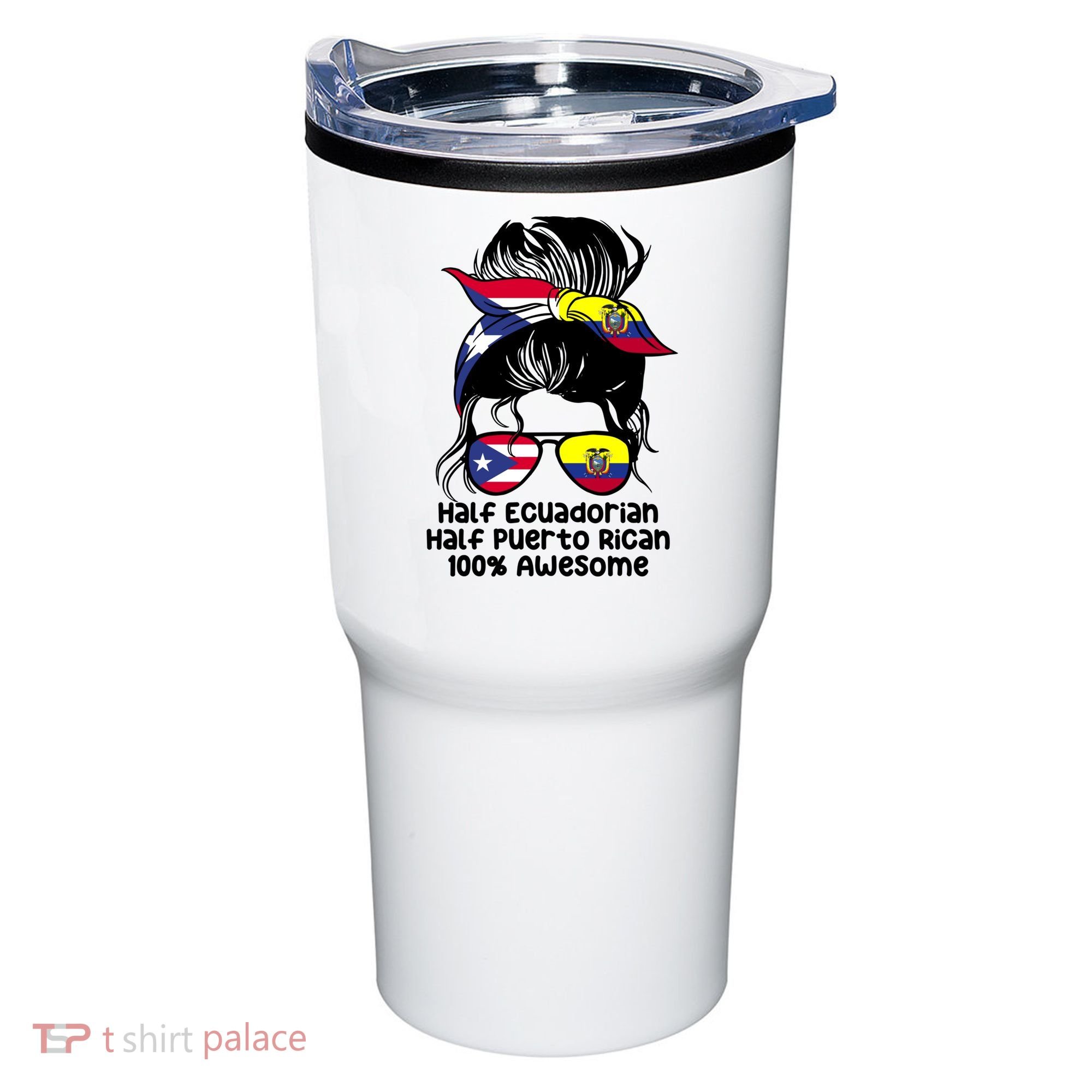 Half Ecuadorian Half Puerto Rican Ecuador Boricua Mix Tumbler