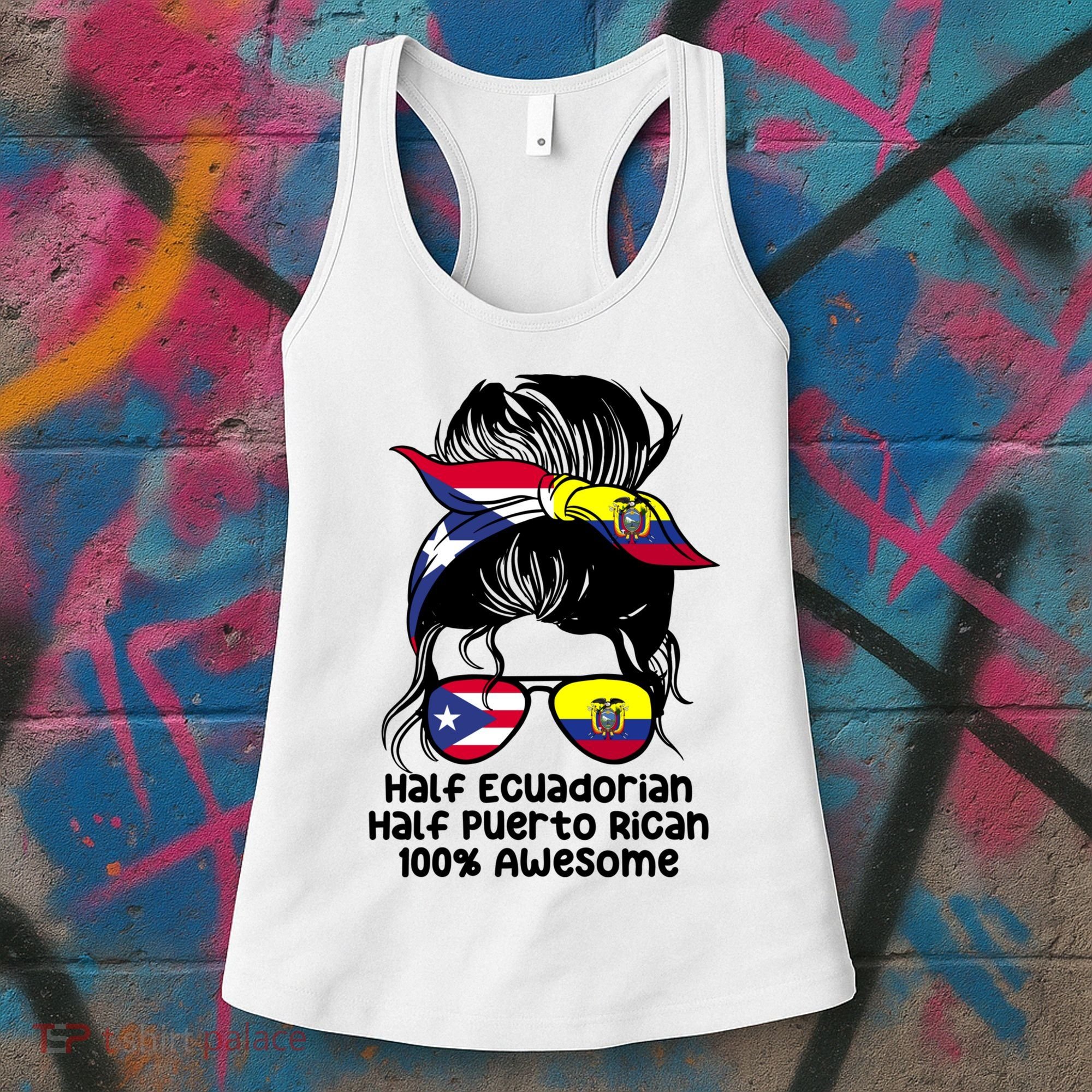 Half Ecuadorian Half Puerto Rican Ecuador Boricua Mix Women's Tank Top