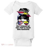 Half Ecuadorian Half Puerto Rican Ecuador Boricua Mix Baby Bodysuit thumb 0