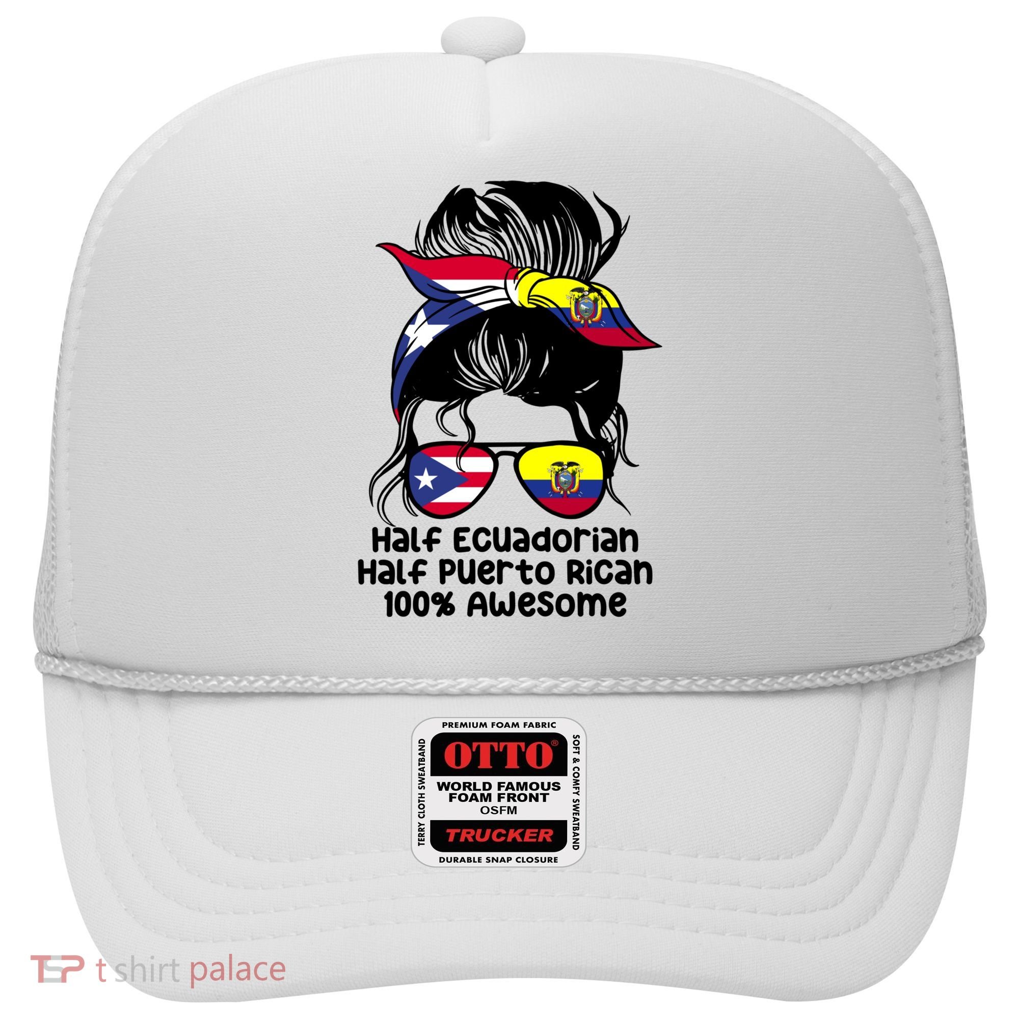 Half Ecuadorian Half Puerto Rican Ecuador Boricua Mix Hat