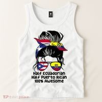 Half Ecuadorian Half Puerto Rican Ecuador Boricua Mix Tank Top thumb 2