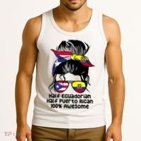 Half Ecuadorian Half Puerto Rican Ecuador Boricua Mix Tank Top thumb 3