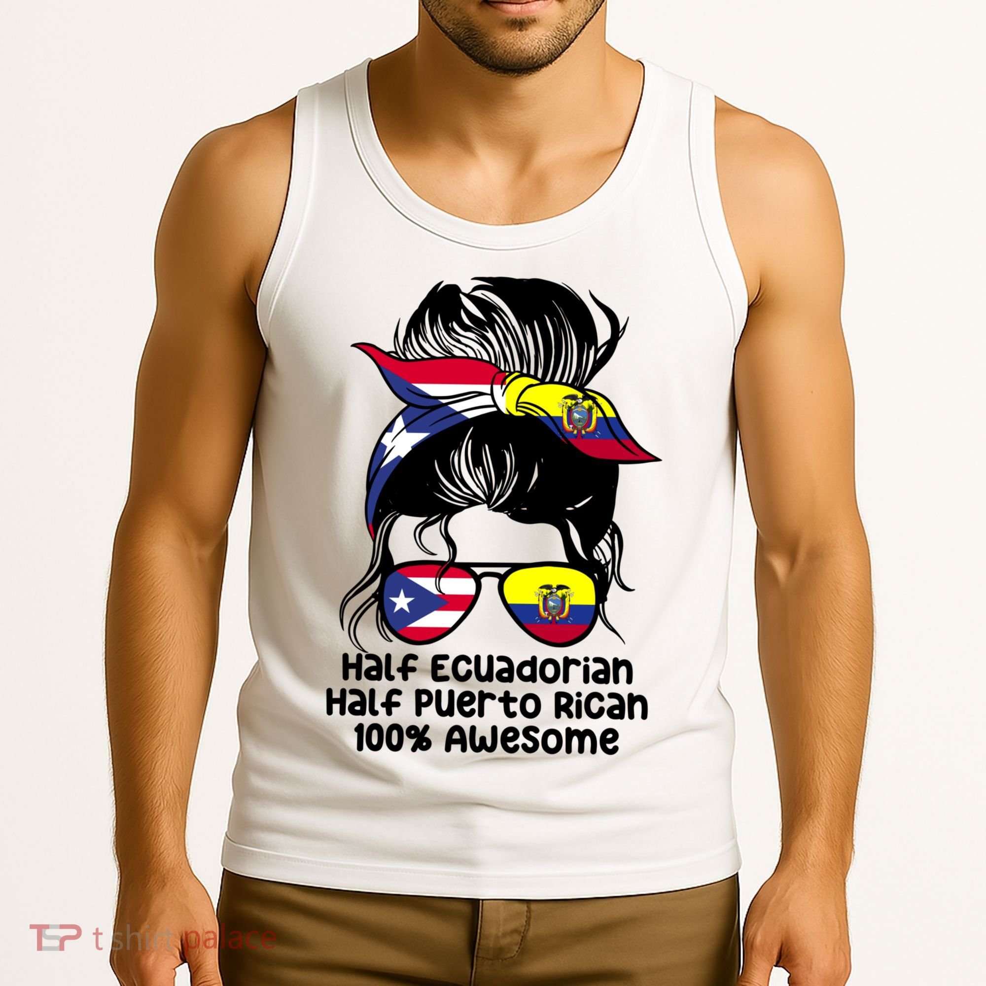 Half Ecuadorian Half Puerto Rican Ecuador Boricua Mix Tank Top