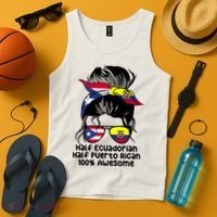 Half Ecuadorian Half Puerto Rican Ecuador Boricua Mix Tank Top thumb 4