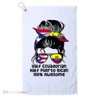 Half Ecuadorian Half Puerto Rican Ecuador Boricua Mix Golf Towel thumb 0
