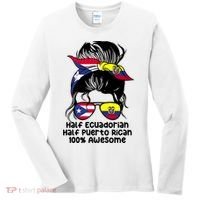 Half Ecuadorian Half Puerto Rican Ecuador Boricua Mix Women's Long Sleeve Shirt thumb 0