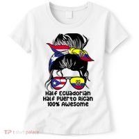 Half Ecuadorian Half Puerto Rican Ecuador Boricua Mix Women's T-Shirt thumb 0