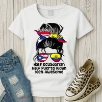 Half Ecuadorian Half Puerto Rican Ecuador Boricua Mix Women's T-Shirt thumb 3