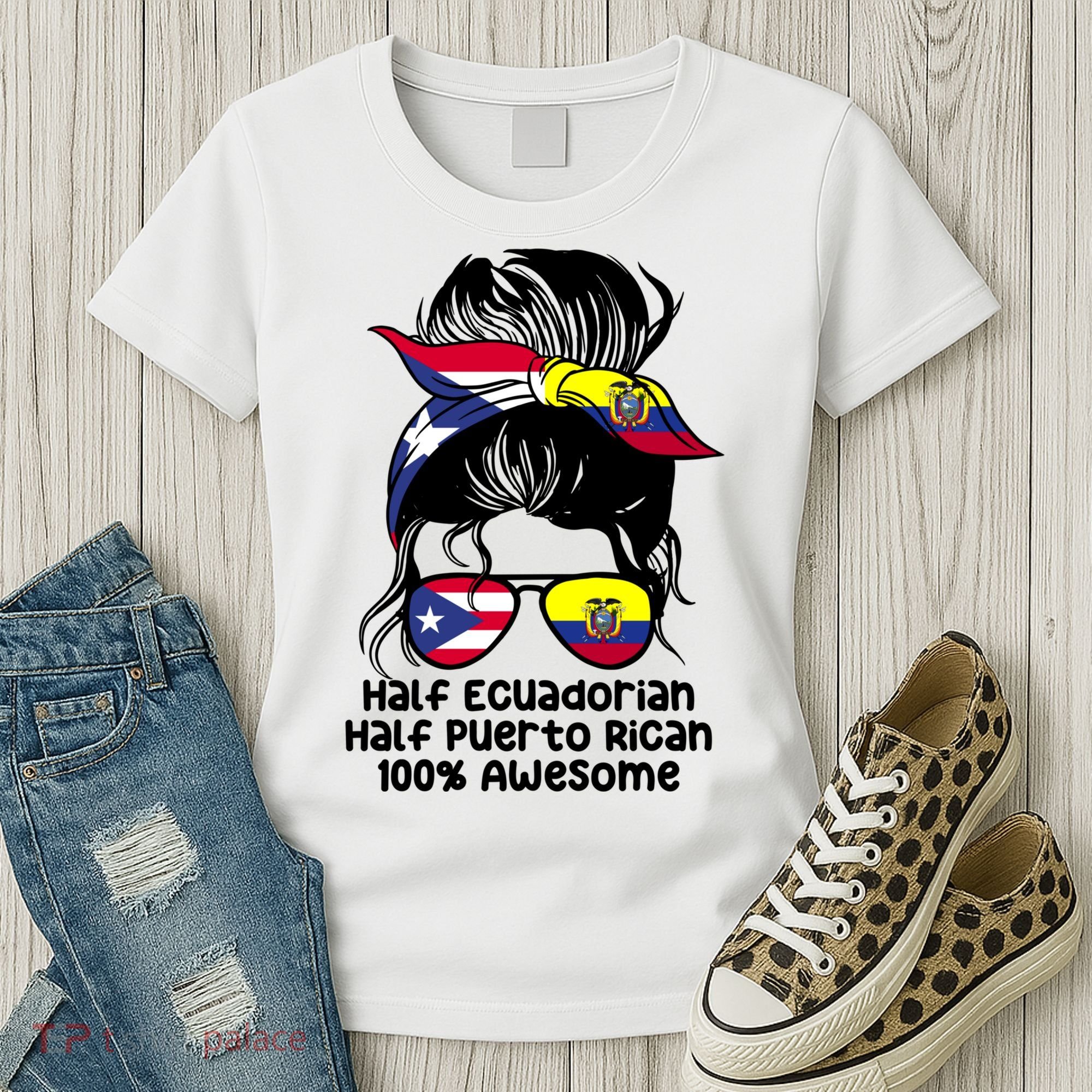 Half Ecuadorian Half Puerto Rican Ecuador Boricua Mix Women's T-Shirt