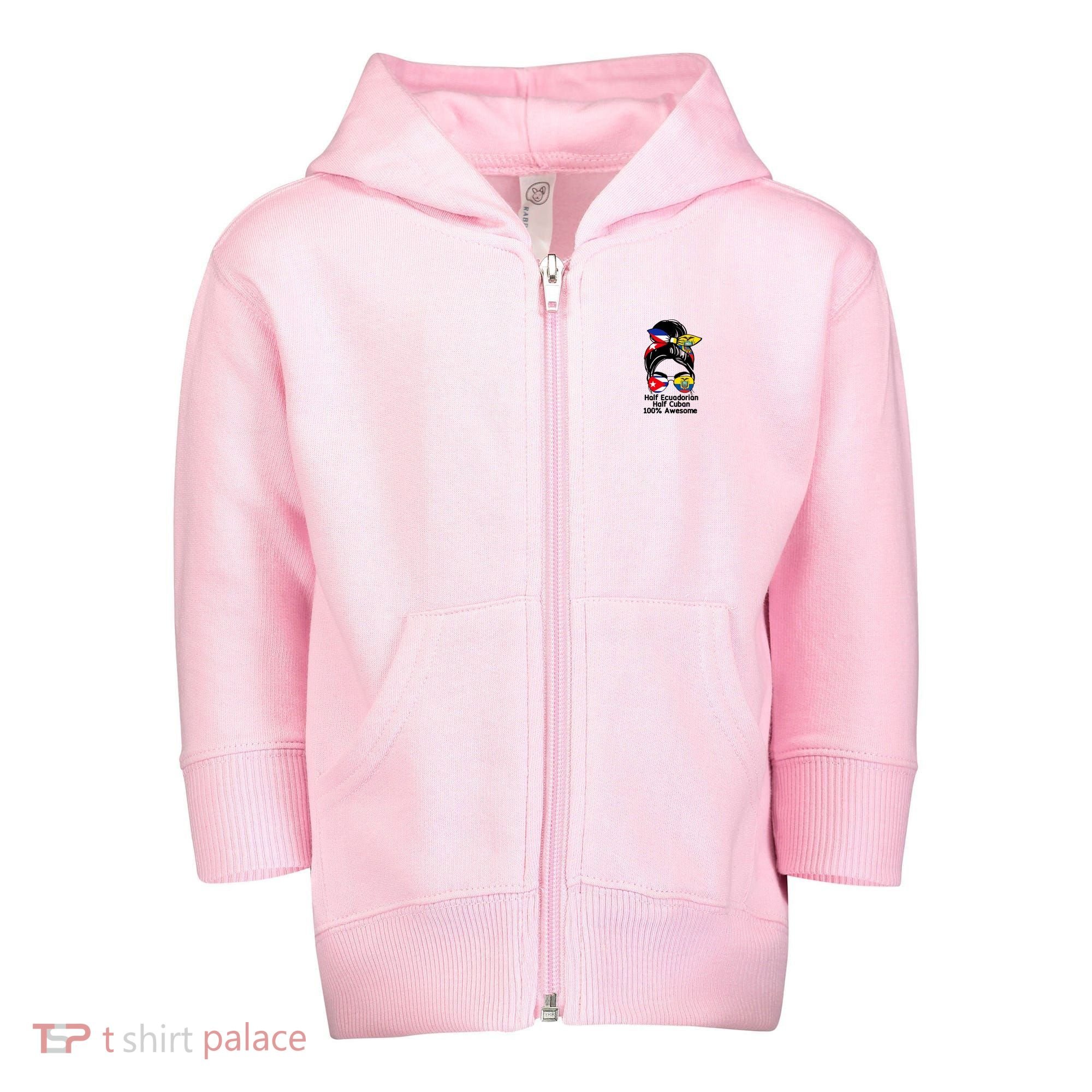 Half Ecuadorian Half Cuban 100 Percent Awesome Toddler Zip Fleece Hoodie