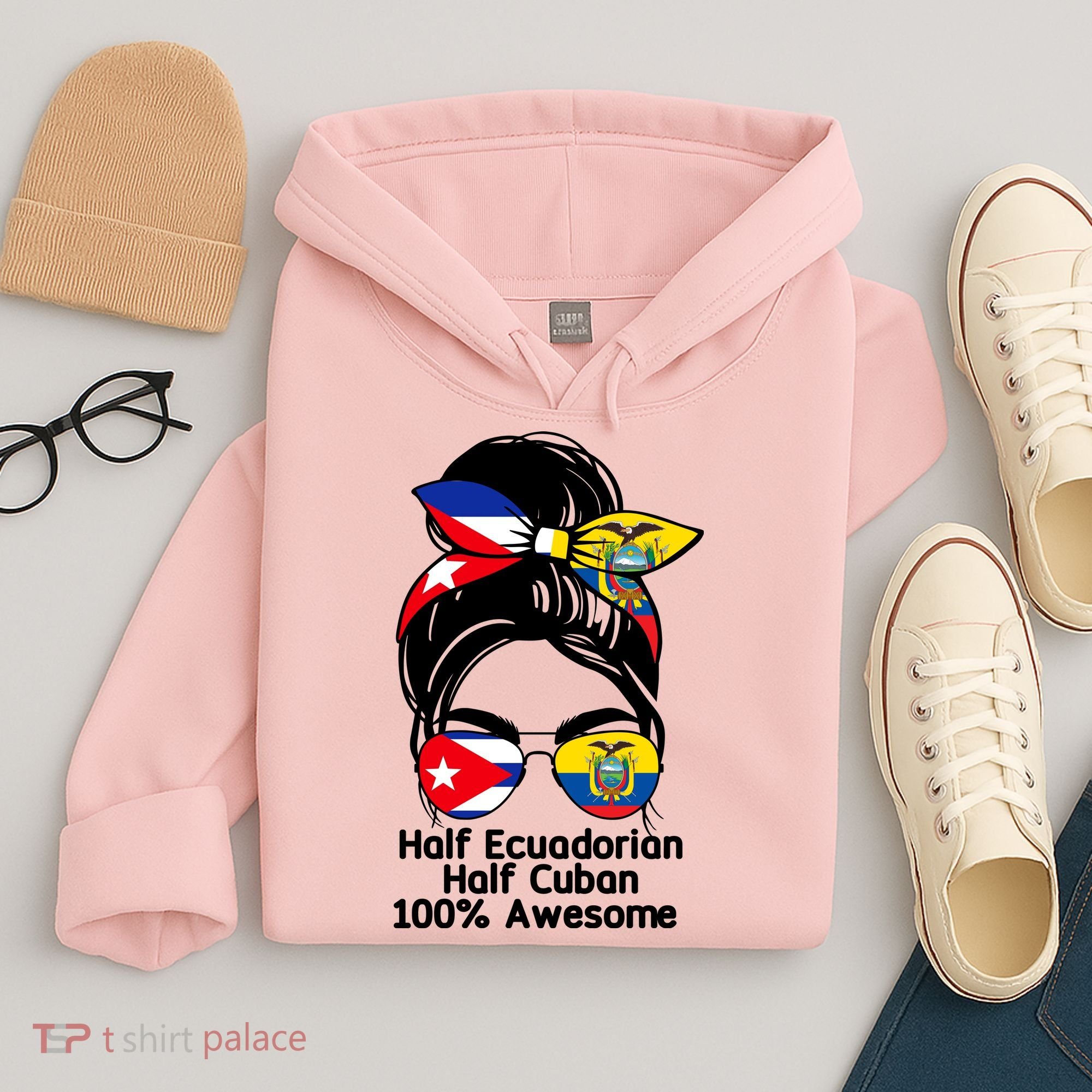 Half Ecuadorian Half Cuban 100 Percent Awesome Hoodie
