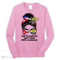 Half Ecuadorian Half Cuban 100 Percent Awesome Long Sleeve Shirt thumb 0