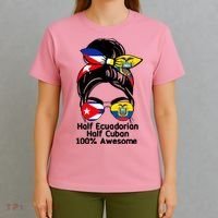 Half Ecuadorian Half Cuban 100 Percent Awesome T-Shirt thumb 4