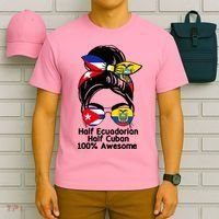Half Ecuadorian Half Cuban 100 Percent Awesome T-Shirt thumb 6