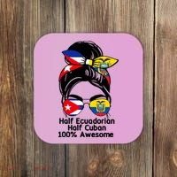 Half Ecuadorian Half Cuban 100 Percent Awesome Coaster thumb 0