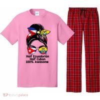 Half Ecuadorian Half Cuban 100 Percent Awesome Pajama Set thumb 0