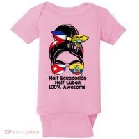 Half Ecuadorian Half Cuban 100 Percent Awesome Baby Bodysuit thumb 0