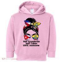 Half Ecuadorian Half Cuban 100 Percent Awesome Toddler Hoodie thumb 0
