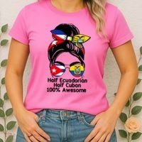 Half Ecuadorian Half Cuban 100 Percent Awesome Women's T-Shirt thumb 2
