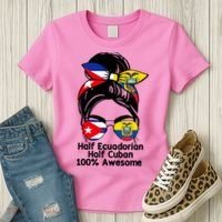 Half Ecuadorian Half Cuban 100 Percent Awesome Women's T-Shirt thumb 3