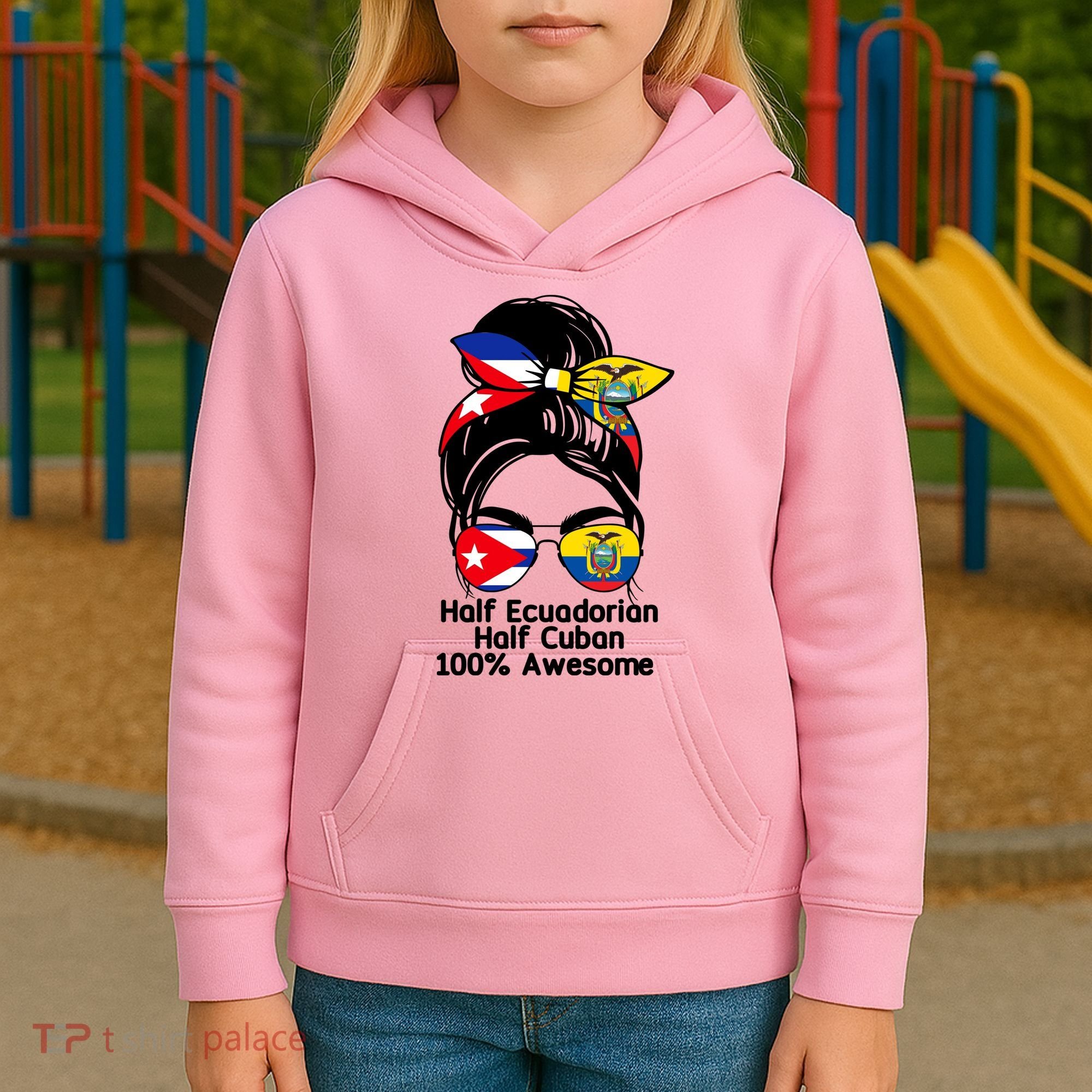 Half Ecuadorian Half Cuban 100 Percent Awesome Kids Hoodie