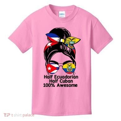 Half Ecuadorian Half Cuban 100 Percent Awesome Kids T-Shirt