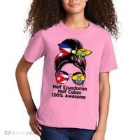 Half Ecuadorian Half Cuban 100 Percent Awesome Kids T-Shirt thumb 2