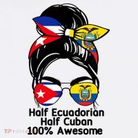 Half Ecuadorian Half Cuban 100 Percent Awesome Women's Hoodie thumb 2