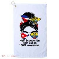 Half Ecuadorian Half Cuban 100 Percent Awesome Golf Towel thumb 0