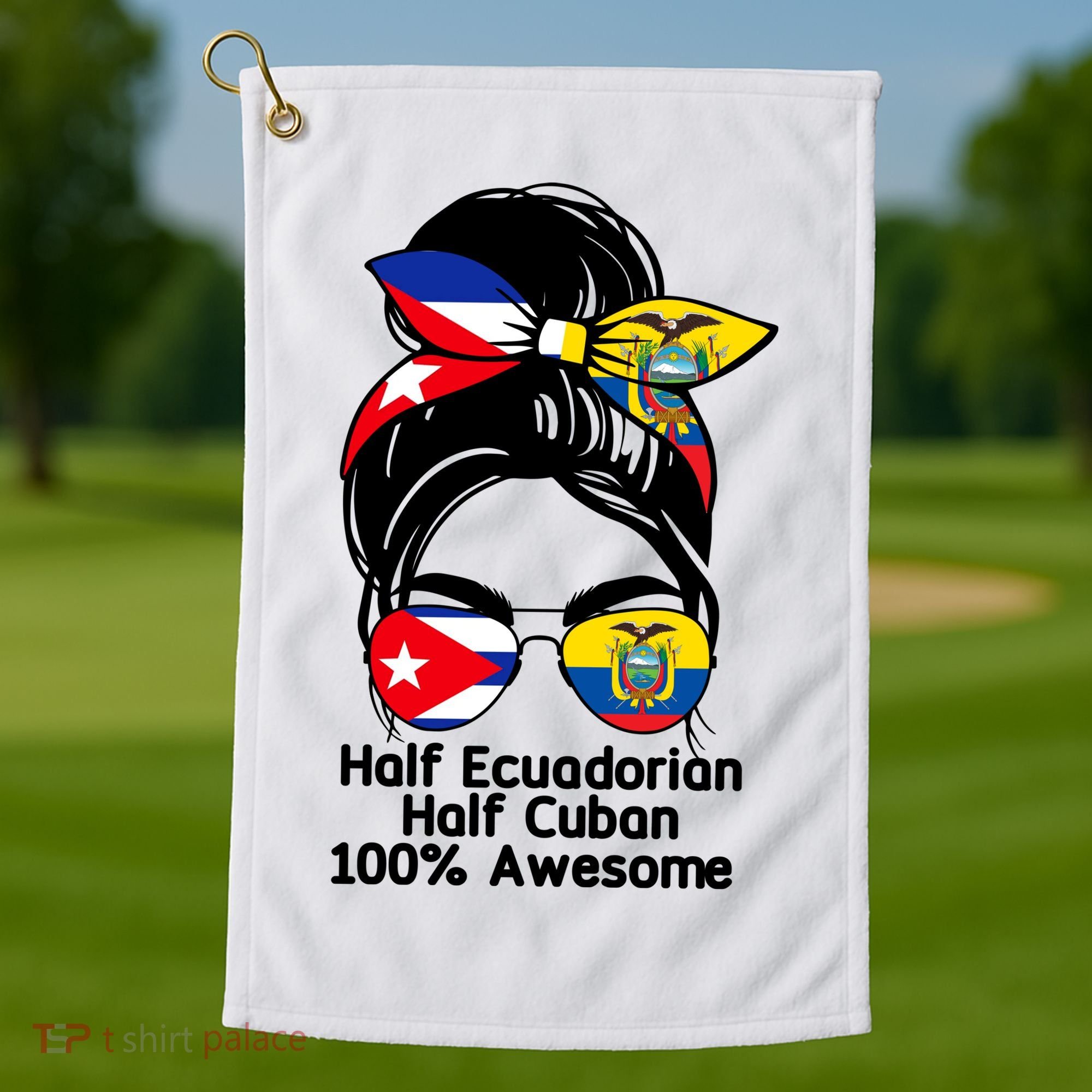 Half Ecuadorian Half Cuban 100 Percent Awesome Golf Towel