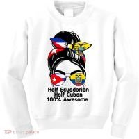 Half Ecuadorian Half Cuban 100 Percent Awesome Kids Sweatshirt thumb 0