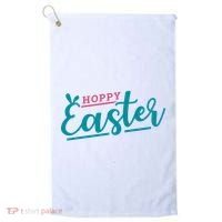 Hoppy Easter Holiday Golf Towel thumb 0