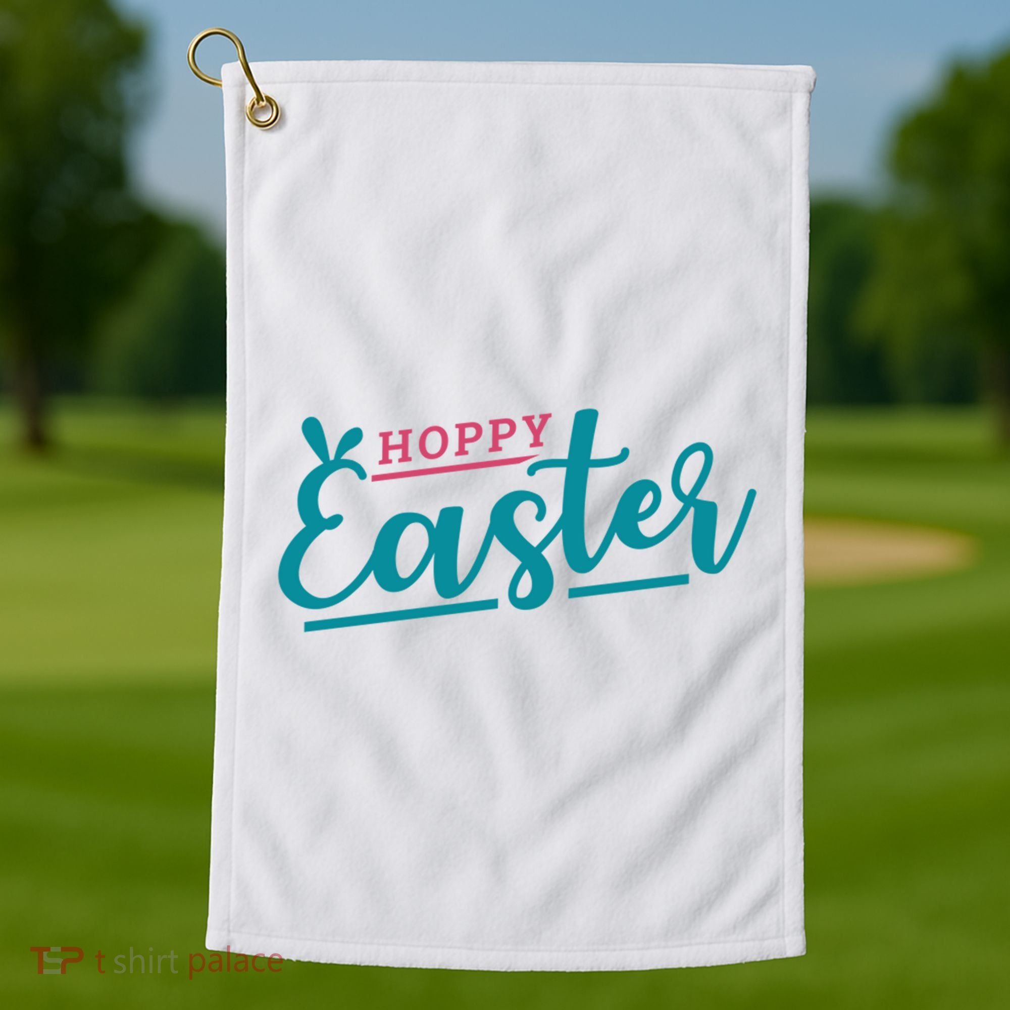 Hoppy Easter Holiday Golf Towel