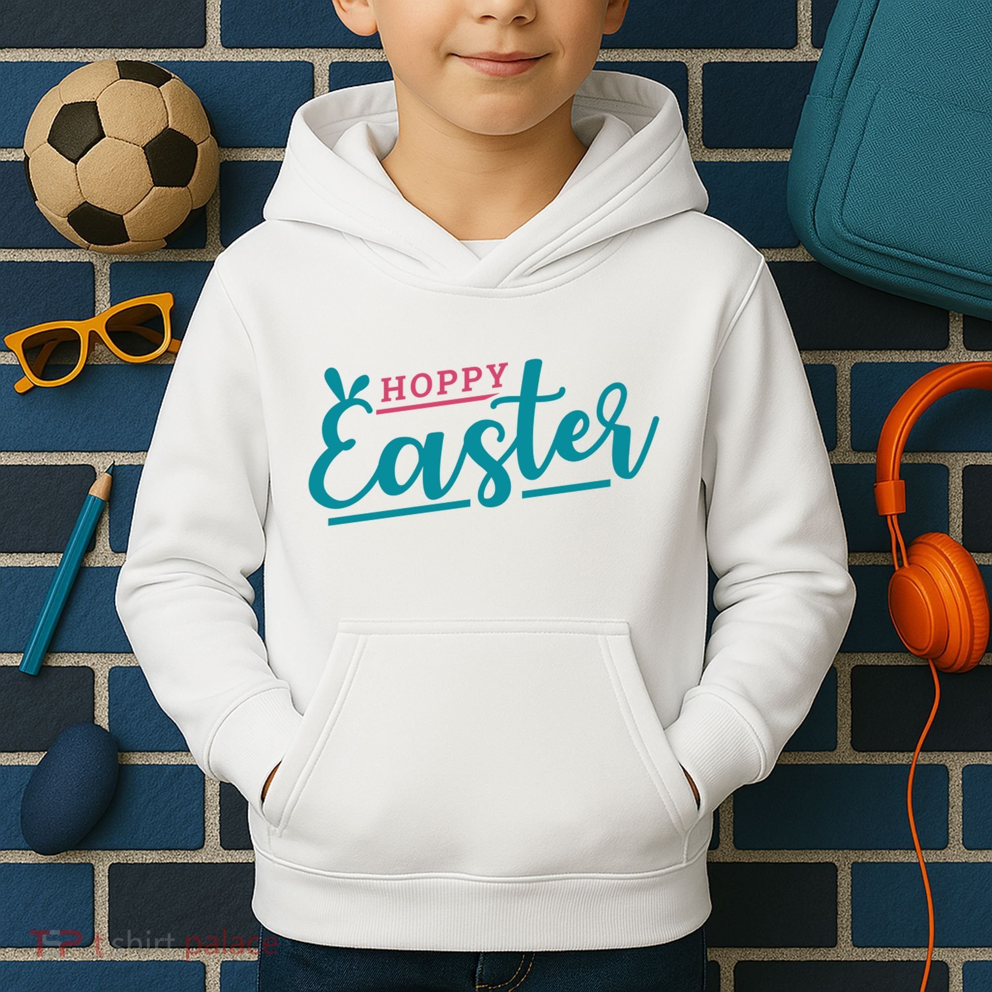 Hoppy Easter Holiday Kids Hoodie