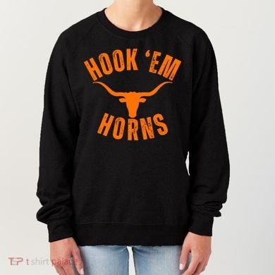 Hook Em Horns Texas Bull Head Women's Sweatshirt