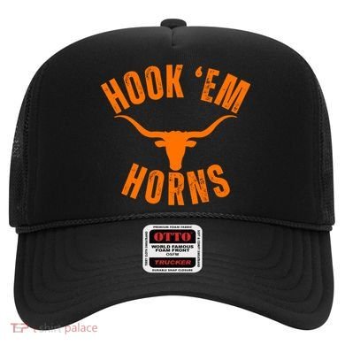 Hook Em Horns Texas Bull Head Hat
