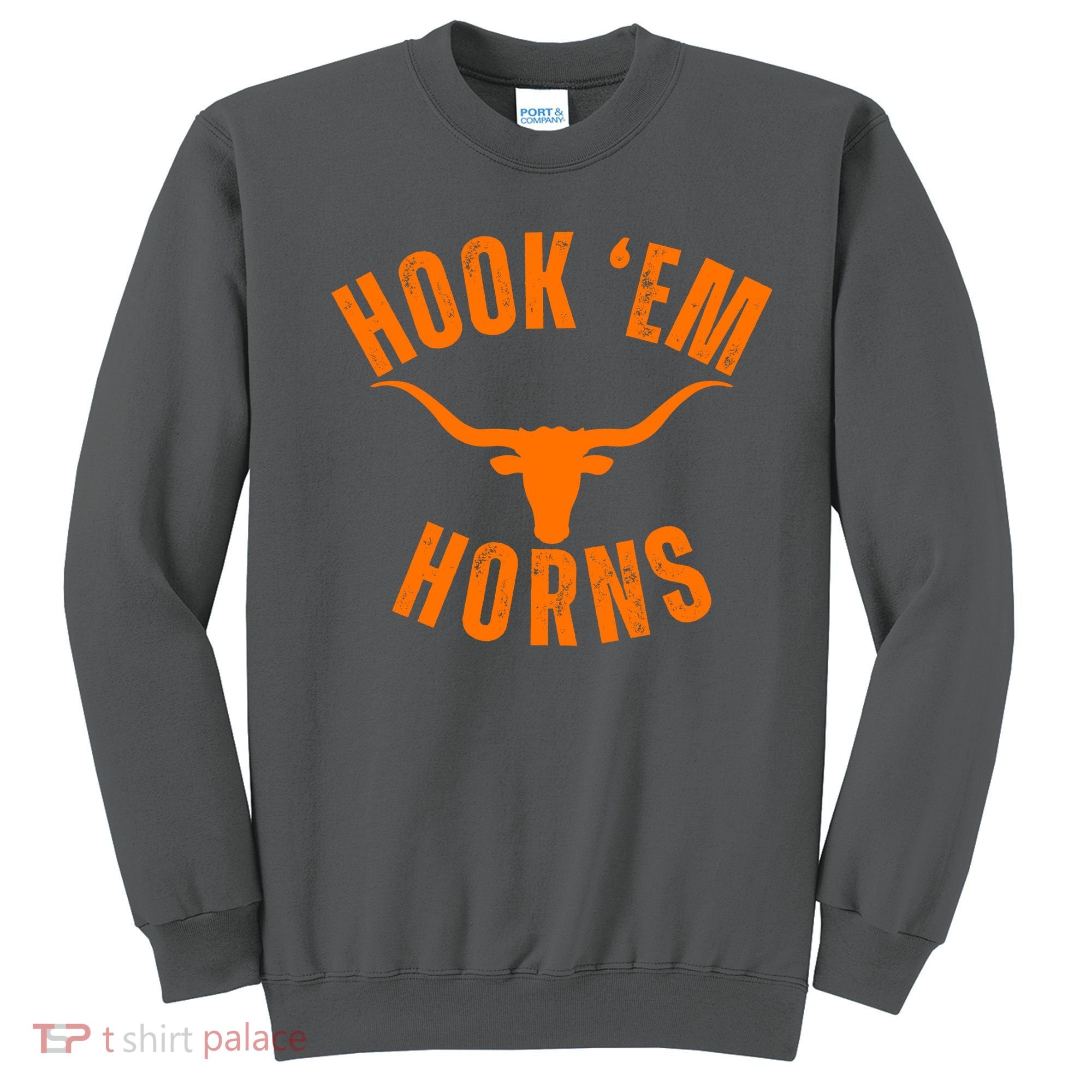 Hook Em Horns Texas Bull Head Sweatshirt