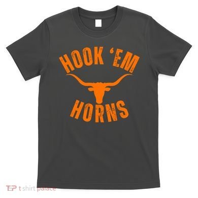 Hook Em Horns Texas Bull Head T-Shirt