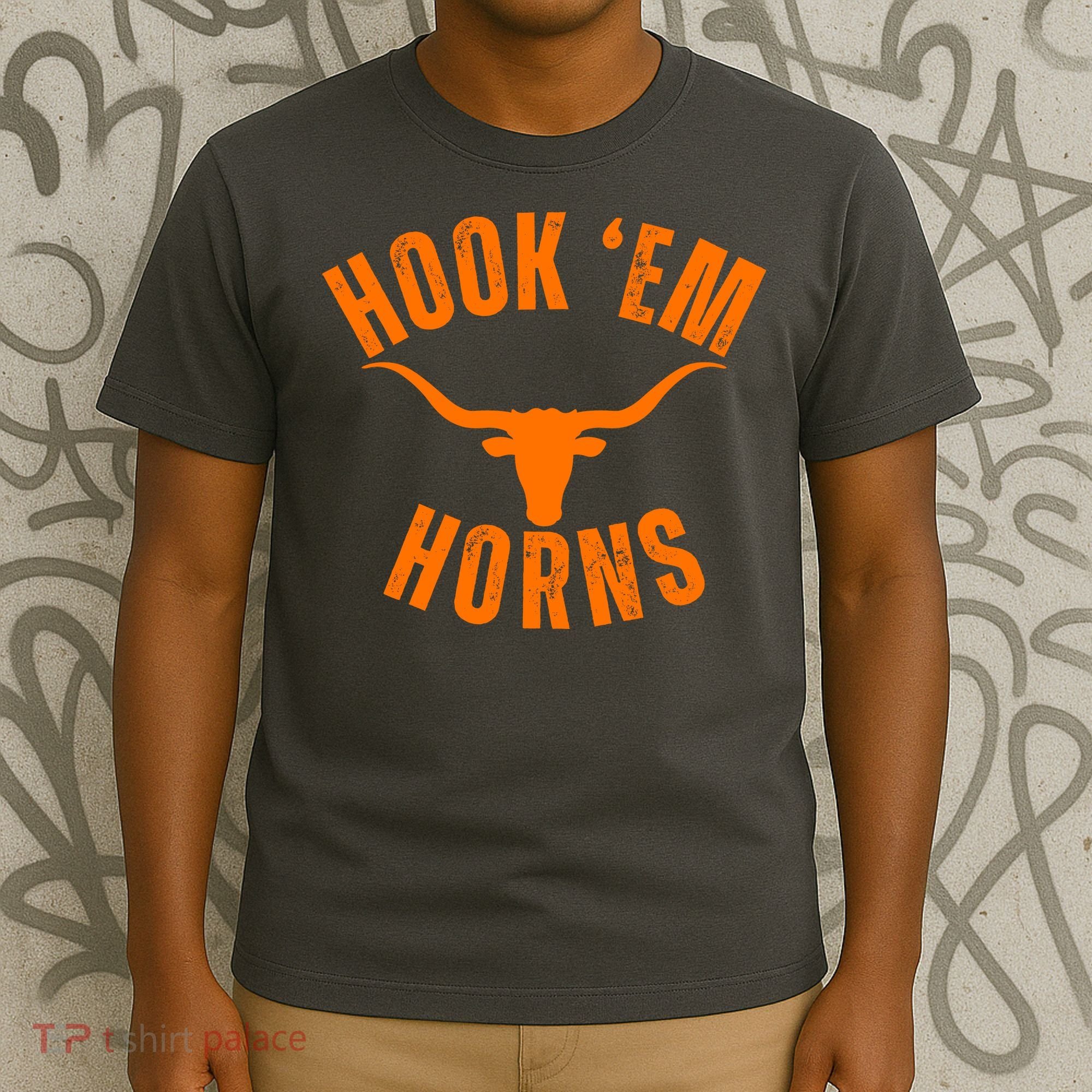 Hook Em Horns Texas Bull Head T-Shirt