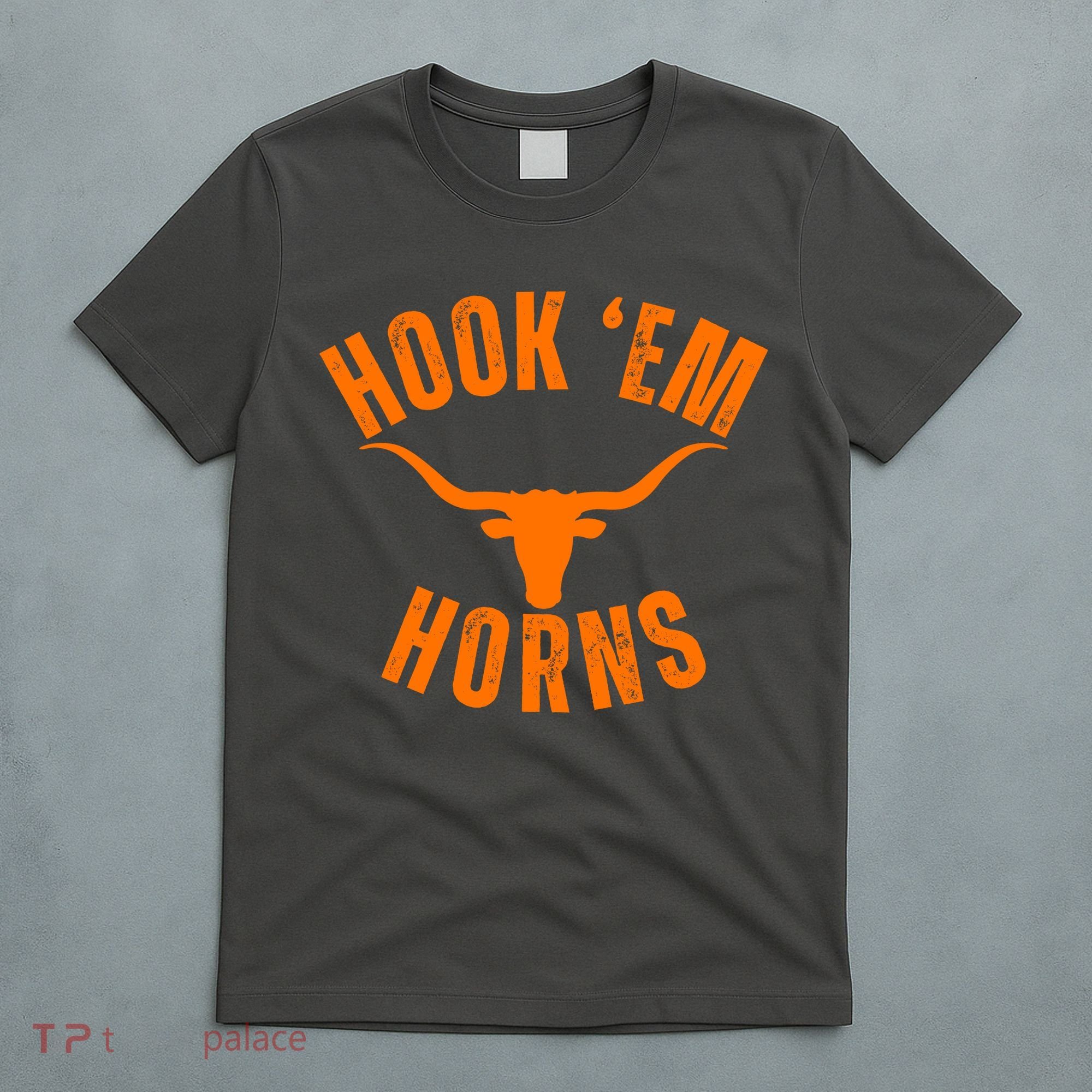 Hook Em Horns Texas Bull Head T-Shirt